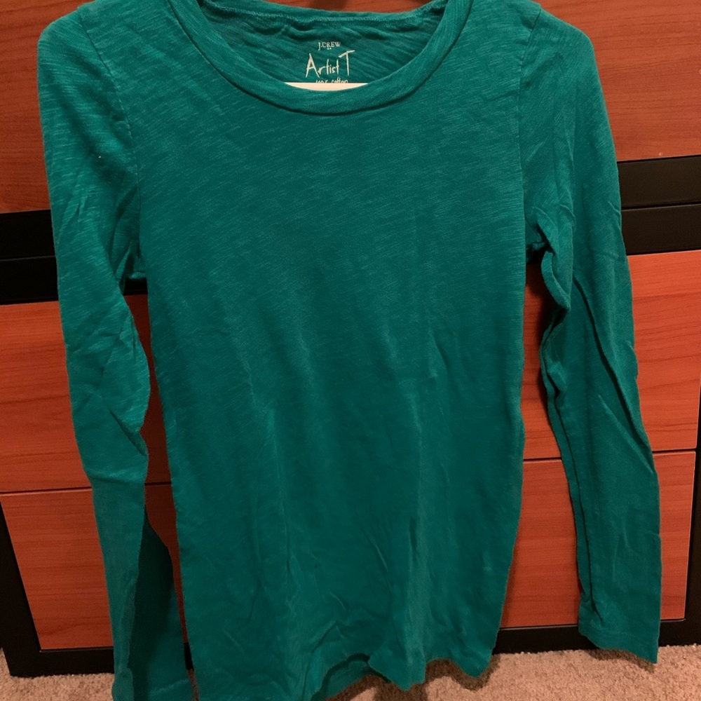 Teal J. Crew long sleeve shirt